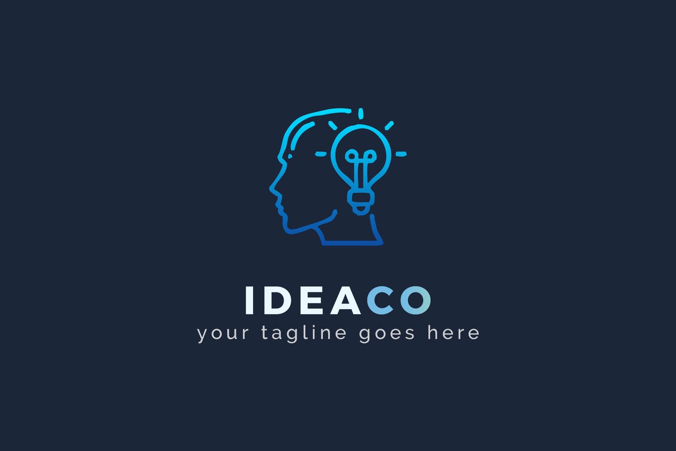 创意大脑抽象Logo设计素材库精选模板 Ideaco – Creative Logo Template插图