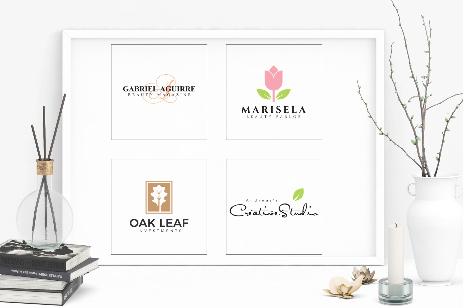 女性简约品牌Logo标志设计素材包 Feminine Minimal Branding Logo Pack插图(5)