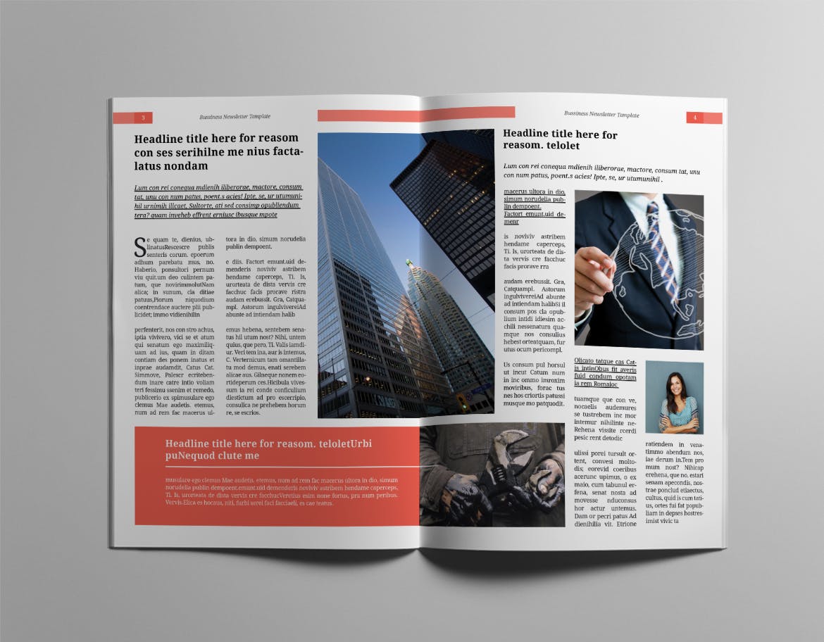 企业内部报刊排版设计模板 Newsletter Template插图(7)