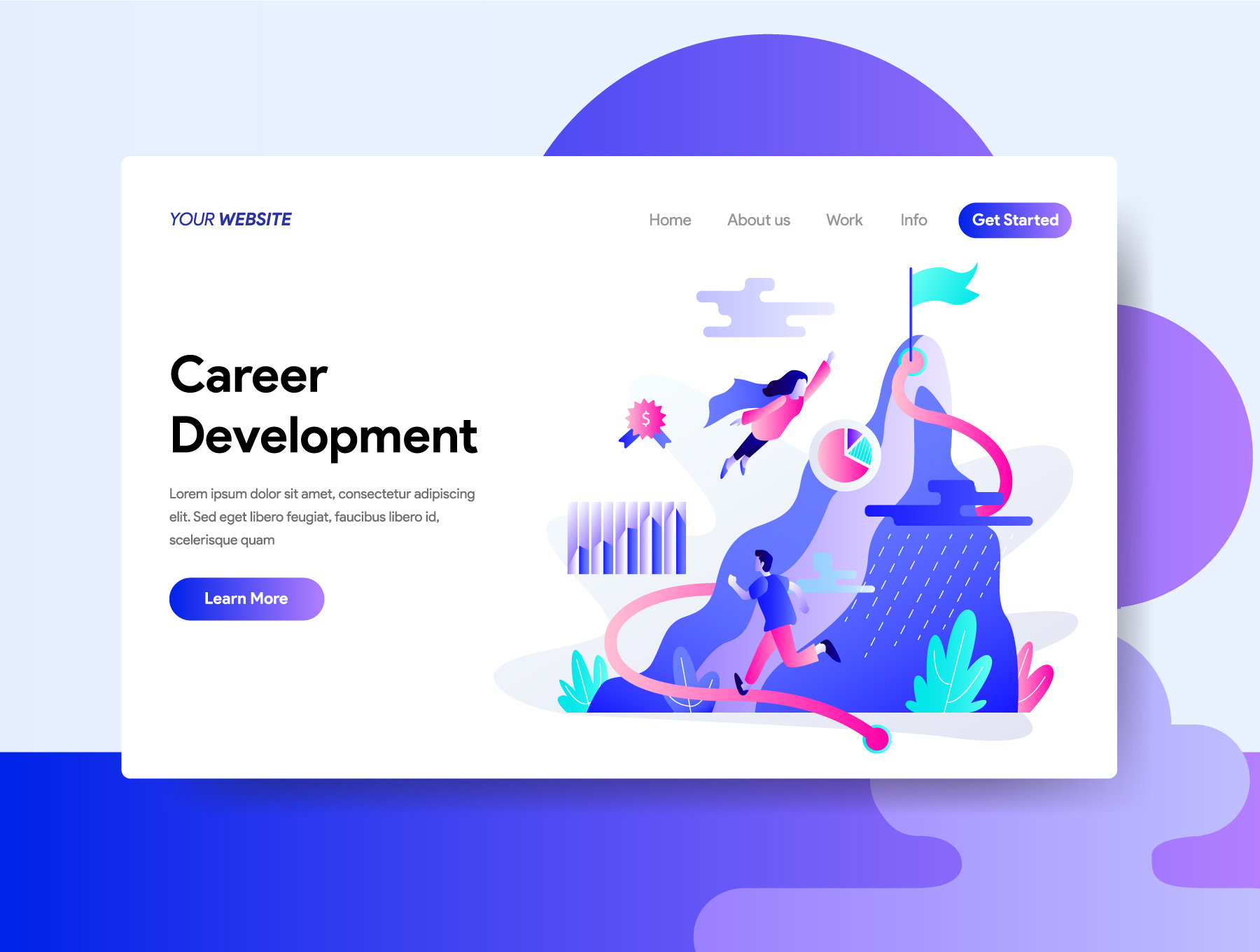 时尚的互联网概念网页插画下载[Ai]插图(2)