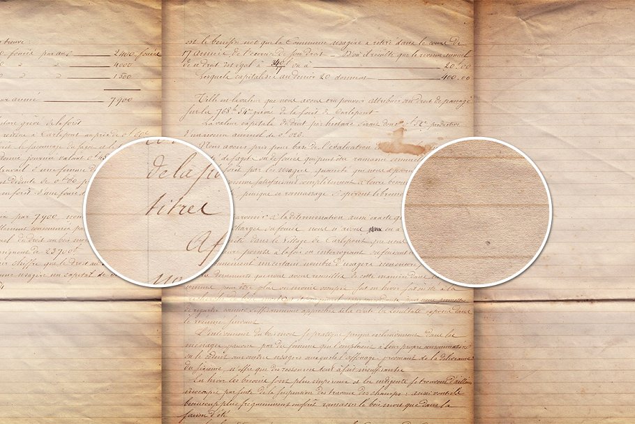 十八世纪羊皮纸纹理 18th Century Parchment Textures 1插图(4)