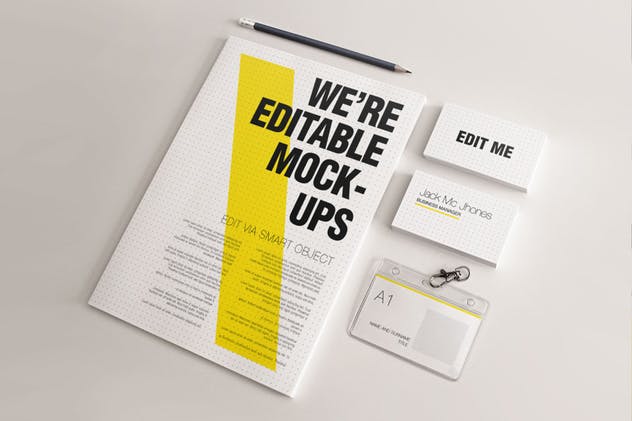 简约优雅企业文具套装样机模板 Elegant Mock-ups Bundle – Business Corporate ID插图(7)