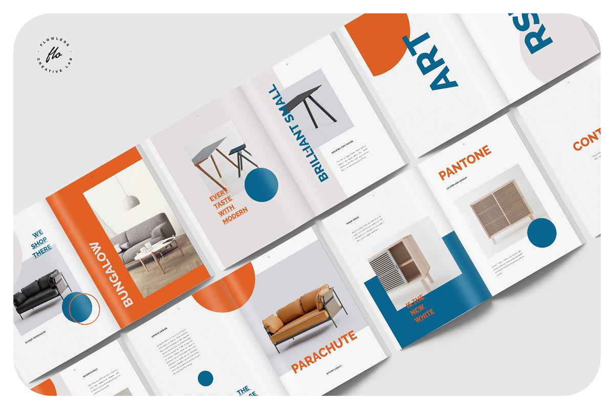 RUSTIC时尚家具生活杂志设计模板插图(3)