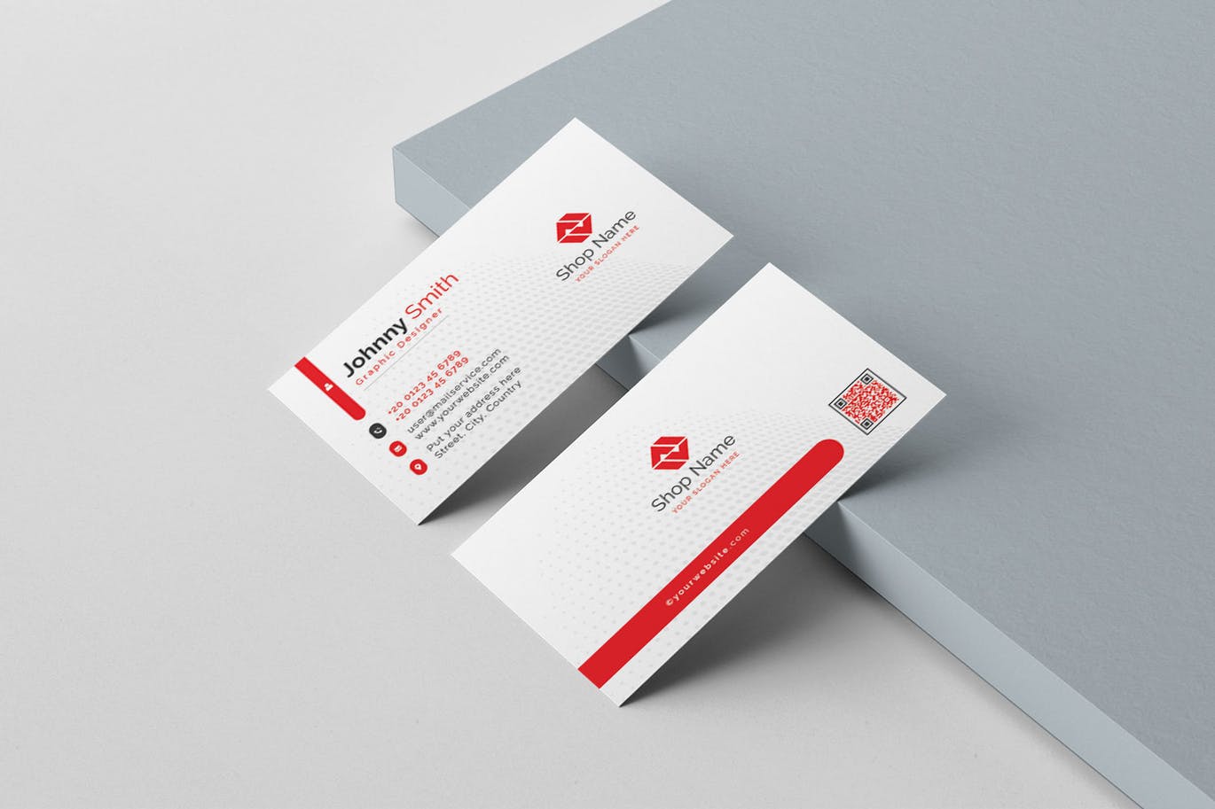 科技蓝企业素材库精选名片模板 Business Card插图(1)