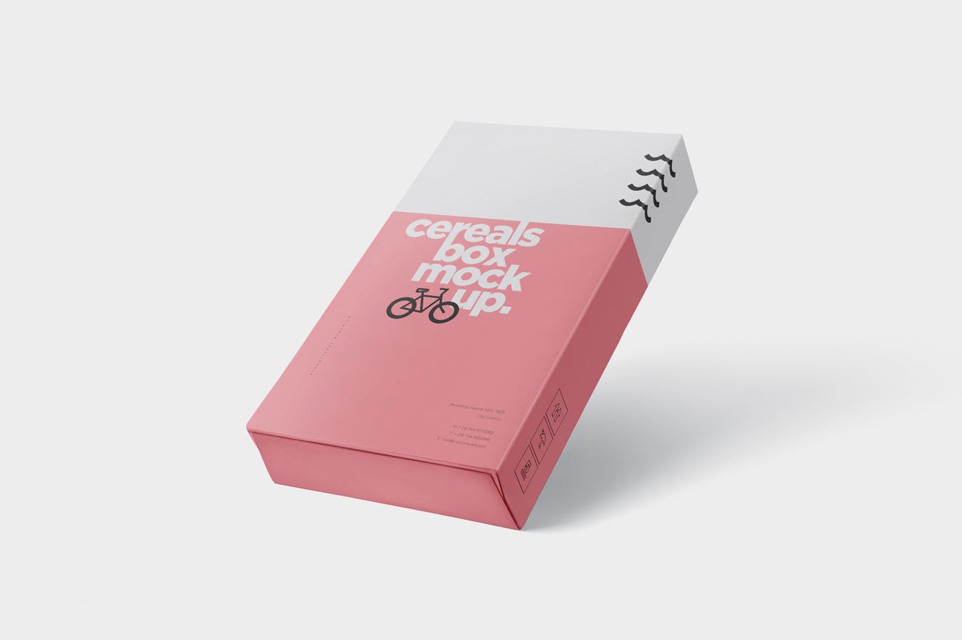 香烟/避孕套/扑克牌适用的超薄包装盒外观设计样机 Cereals Box Mockup – Slim Size Box插图(2)