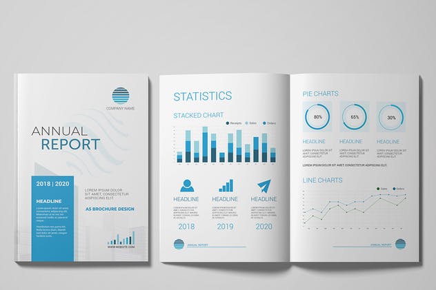 A5企业市场营市场销数据报告样机 A5 Magazine Mockup插图(5)