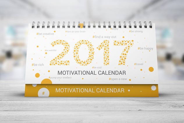 桌面日历年历样机模板 Desk Calendar Mock-Up插图(4)