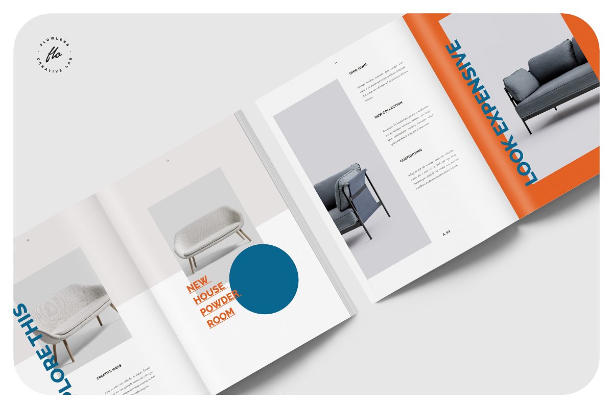 RUSTIC时尚家具生活杂志设计模板插图(2)