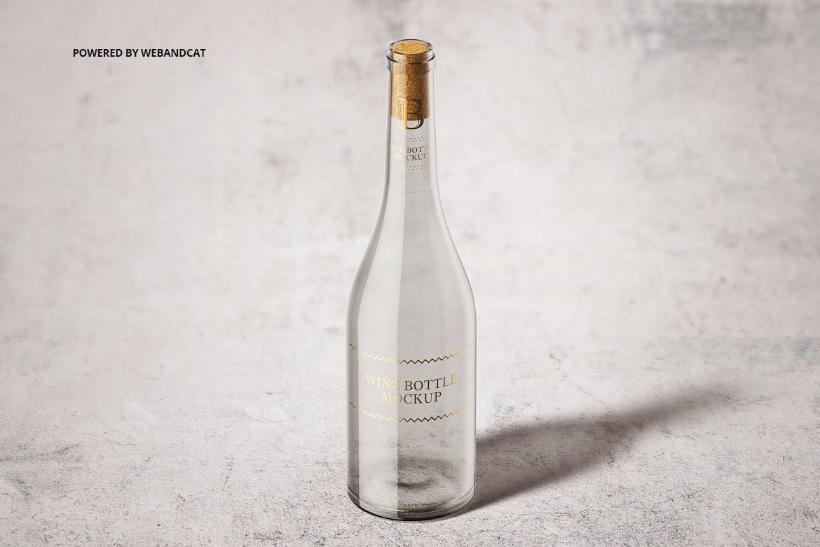 洋酒酒瓶外观设计效果预览样机v2 Wine Bottle Mock-up 2插图(5)