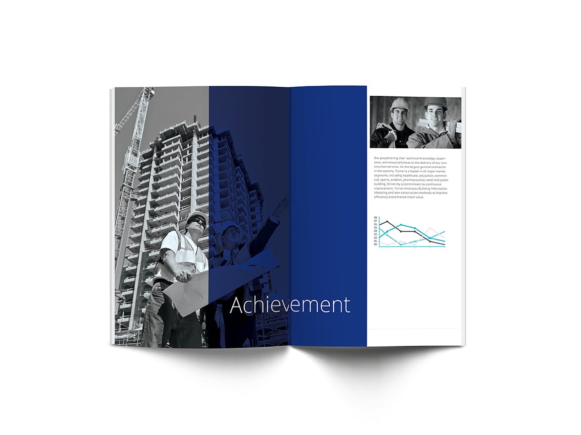 时尚高端配色的简约企业画册楼书杂志品牌手册设计模板（indd）插图(12)