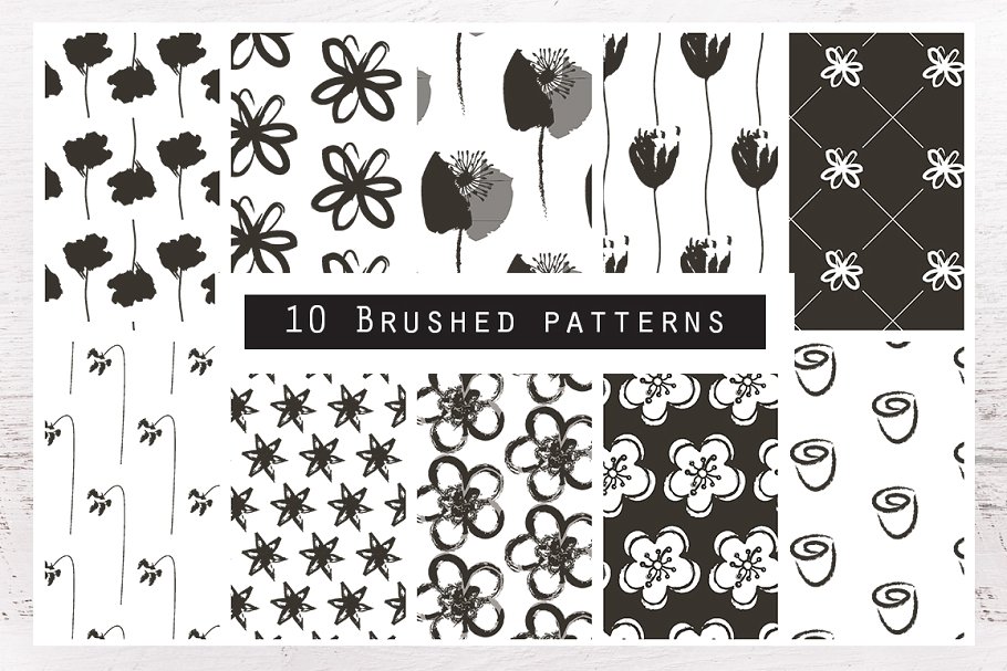 花卉图案矢量纹理 Florals – Pattern Collection插图(7)