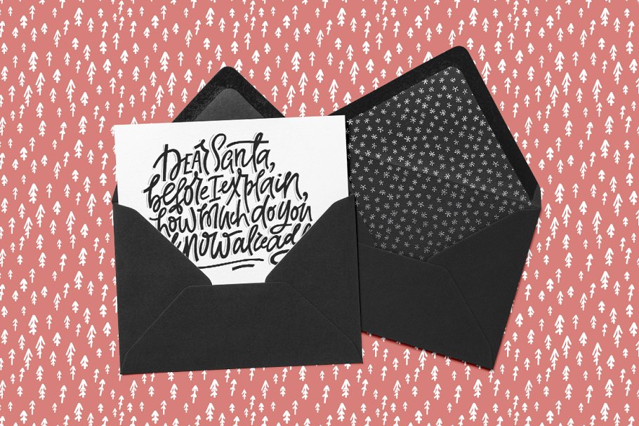 可爱圣诞祝福语&剪贴画素材 Fun Christmas Lettering & Clipart插图(3)