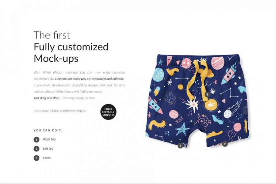 儿童短裤服装样机套装&生成器插图(9)