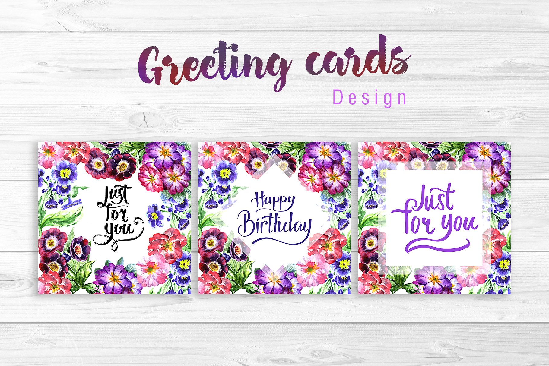 超赞的30款紫罗兰花水彩集打包下载[png,jpg]插图(7)