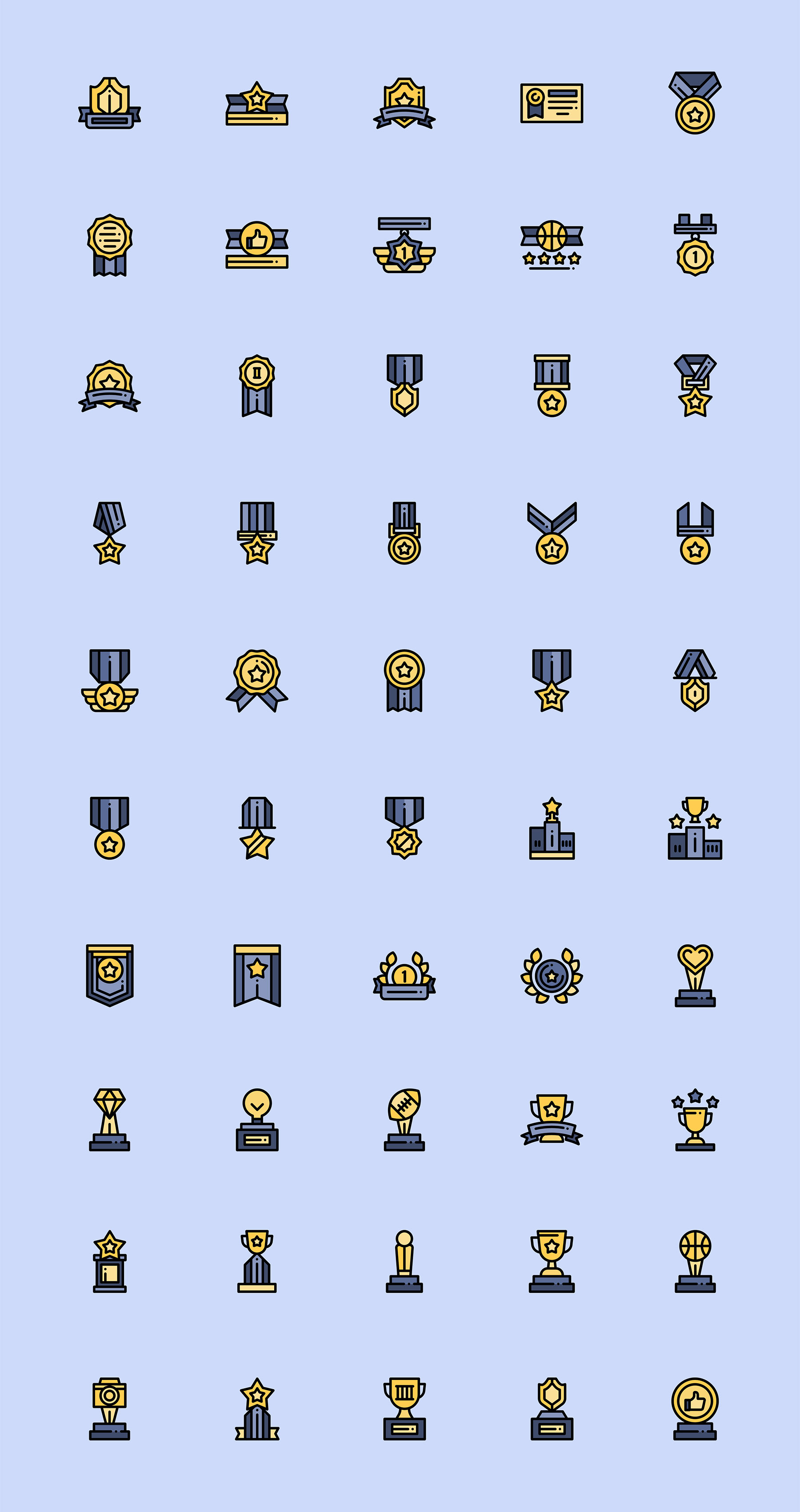 50 枚奖项元素图标