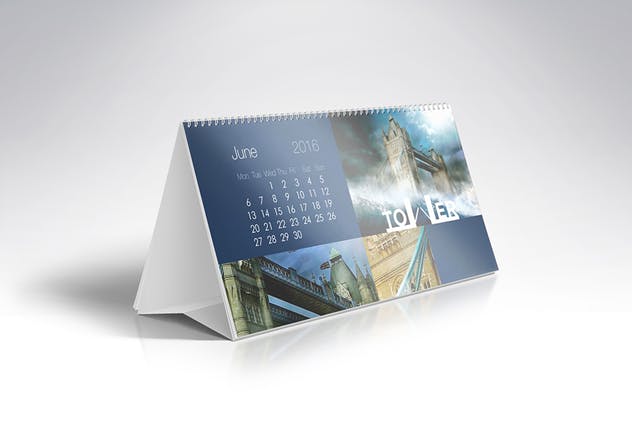 台历日历设计效果图样机素材库精选模板v2 Desk Calendar Mock-Up vol.2插图(4)