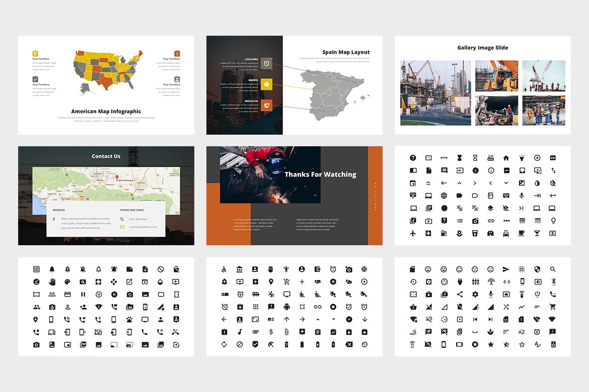 建筑与工程企业&项目介绍素材库精选PPT模板 Kiniva : Construction & Engineering Powerpoint插图(6)