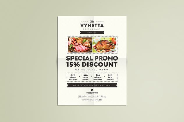 西餐厅菜单模板设计PSD素材 Simple Restaurant Food Menu Package插图(7)