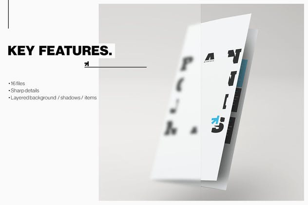 对折小册子传单样机模板 Trifold Brochure Mock-Up Pack插图(7)