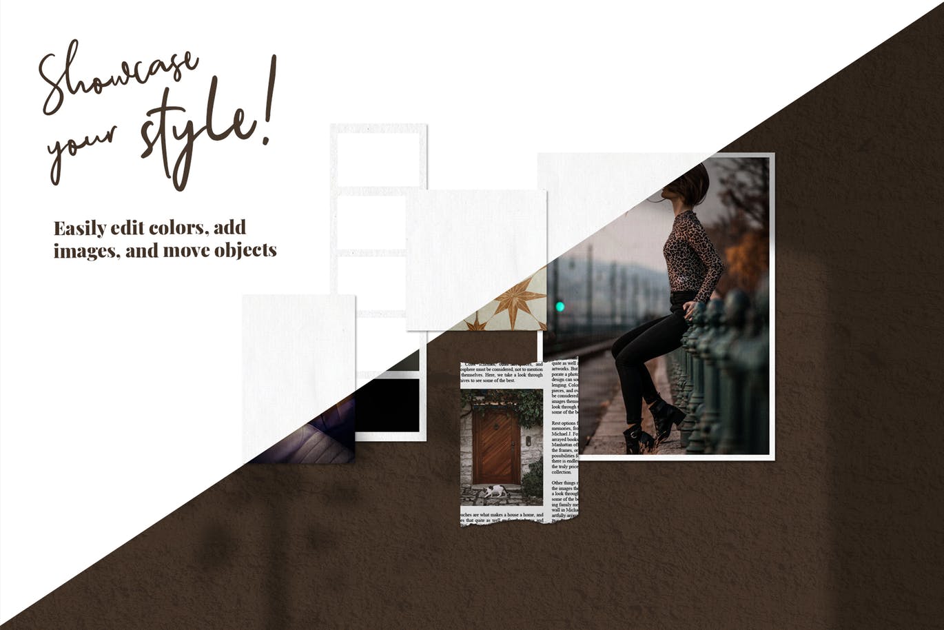 迷你拼贴照片样机模板 Mini Mood Board: Collage 2插图(1)