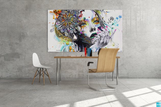 墙体艺术油画展览作品展示样机模板Vol.5 Art Wall Mockups Vol.5插图(3)