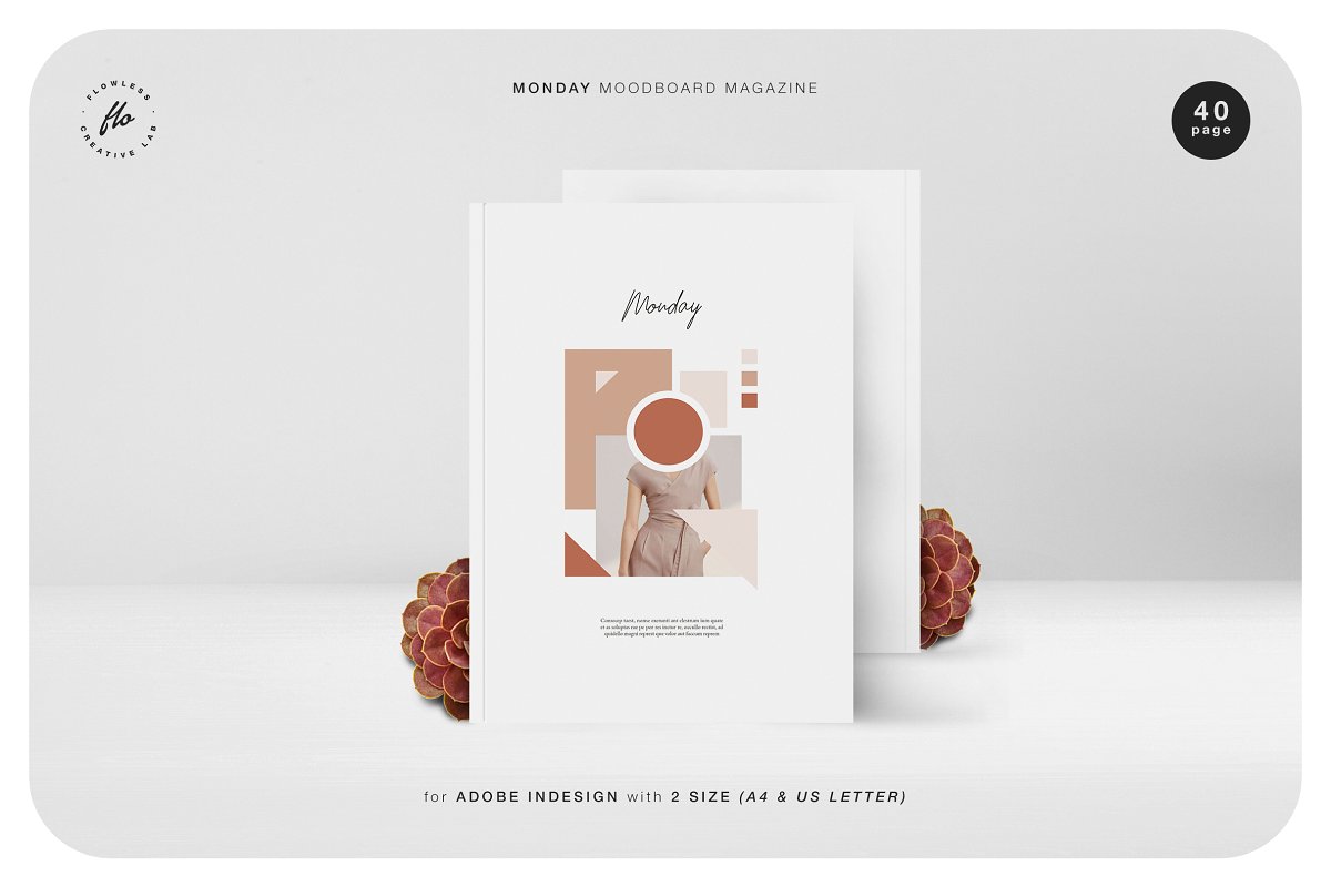 Moodboard时尚服装摄影杂志画册模板插图