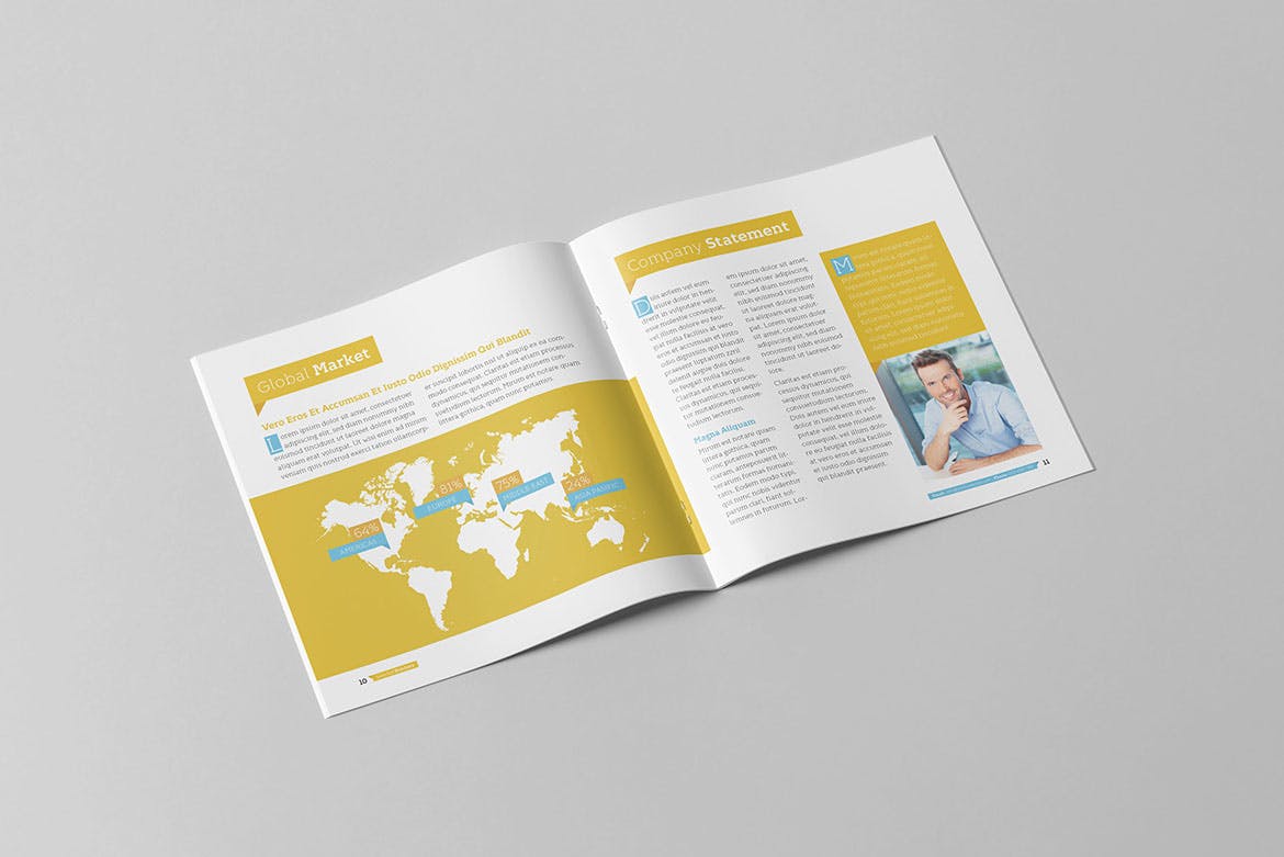 正方形企业画册设计模板 Selected Square Brochure插图(6)