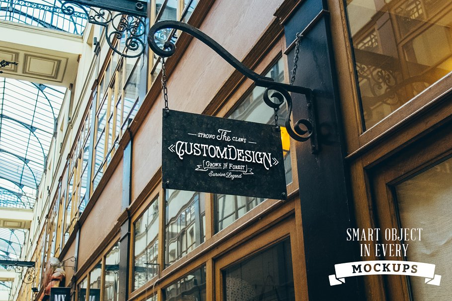 50款真实街景店招Logo样机 50 Signs mockups插图(3)