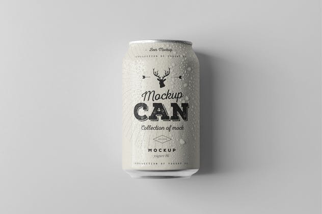 啤酒易拉罐包装设计样机模板6 Can Mock-up 6插图(7)