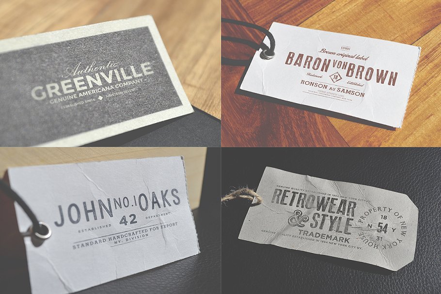 Logo 标签样机模板 Logo Labels Mock-ups Vol.1插图(3)