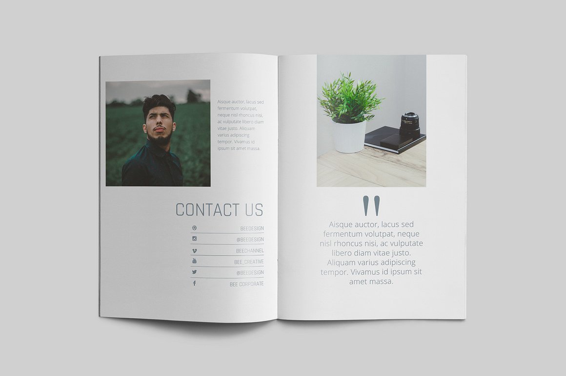 100页漂亮极简的商业化杂志模板下载[indd]插图(19)