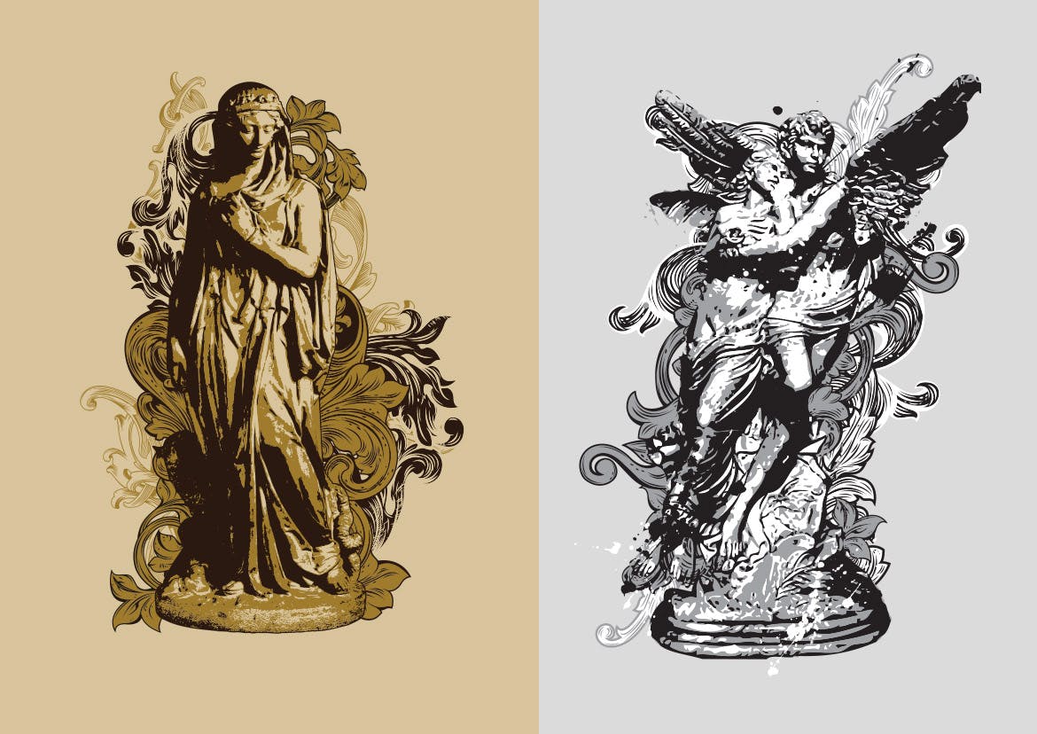 维多利亚时代装饰品矢量图案素材 Victorian Ornament Collection插图(3)