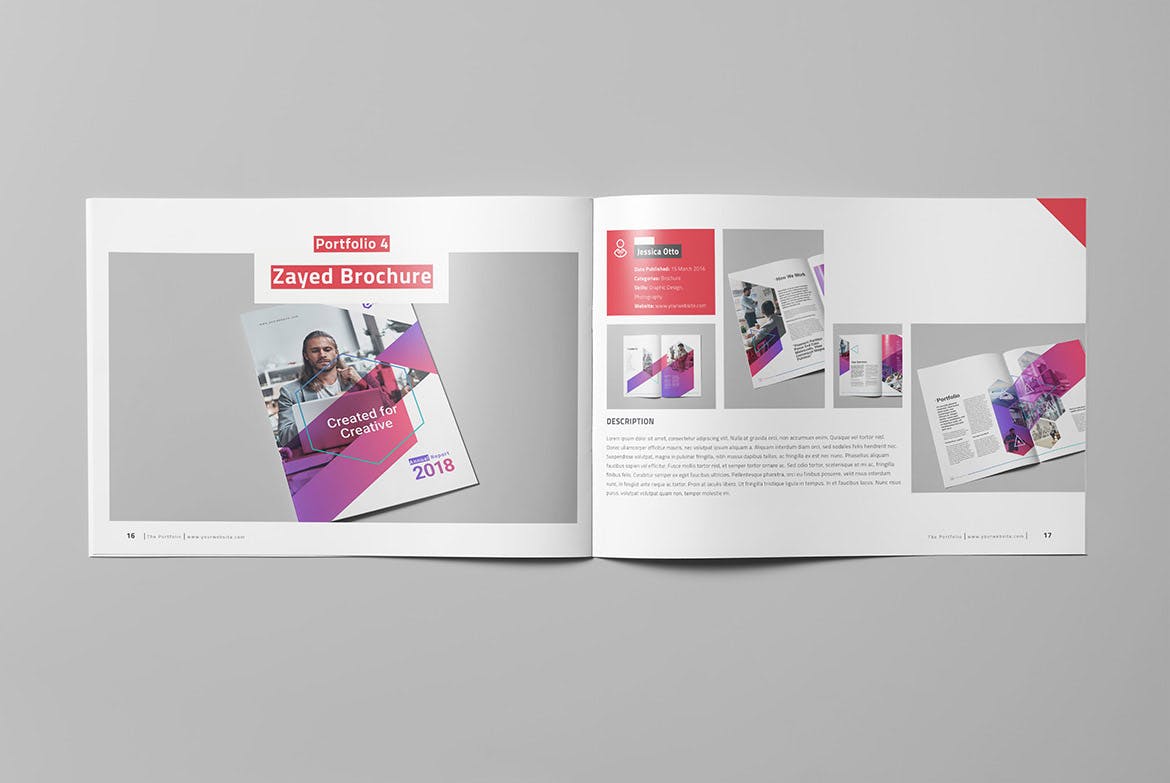 工作室/企业/机构组织适用的宣传画册模板 The Portfolio Landscape插图(7)