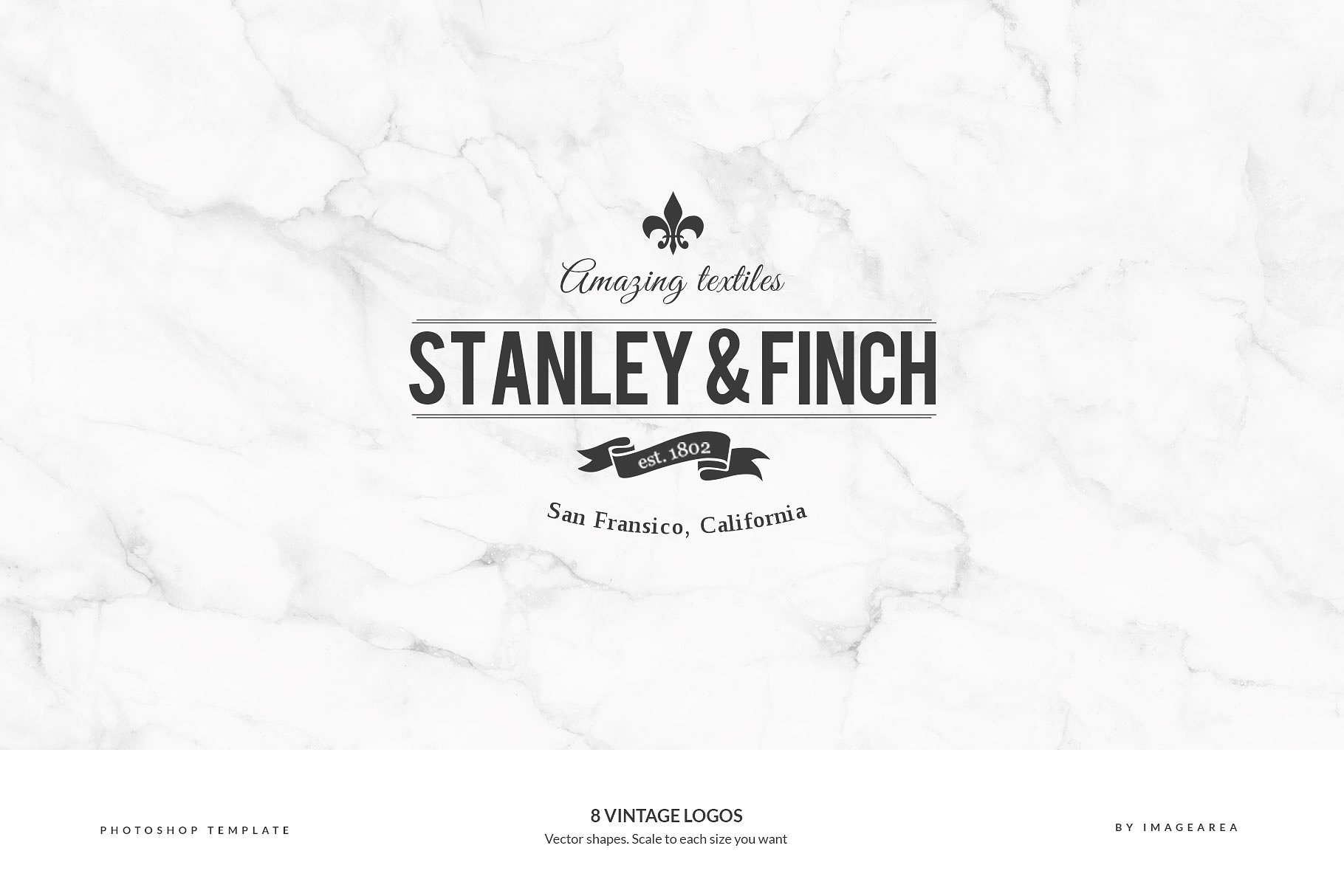 8款复古设计风格品牌Logo商标设计模板 8 Vintage Logos插图(7)