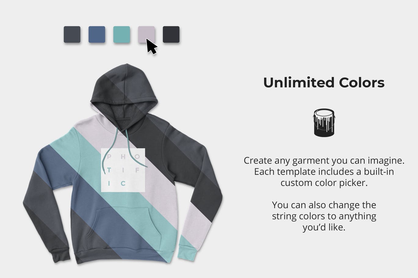 连帽卫衣胸前印花图案设计预览样机素材库精选 Pullover Hoodie Sweatshirt Mockups插图(5)