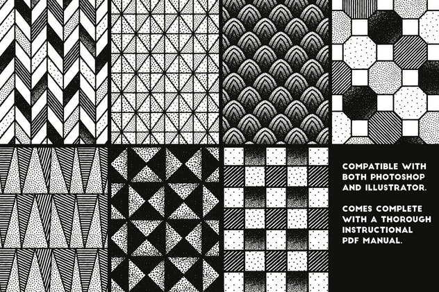 精致点画手绘图案纹理 Stippled & Seamless – Patterns插图(7)