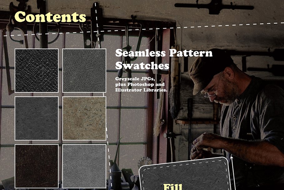 真皮纹理与图案素材 Real Leather Textures and Patterns插图(1)