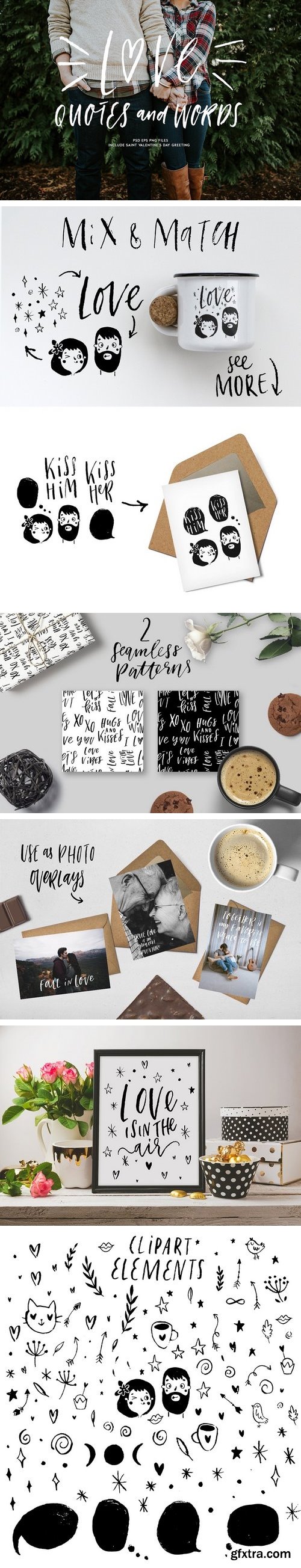 57款情人节爱的短语素材打包下载[eps,psd,png]插图