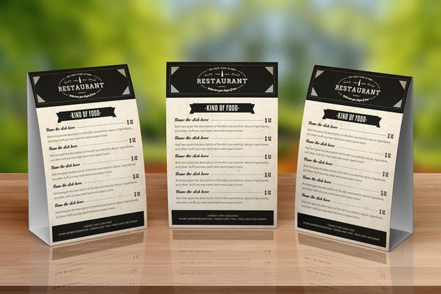 复古优雅餐厅菜单设计PSD模板 Elegant Food Menu 10 Illustrator Template插图(10)