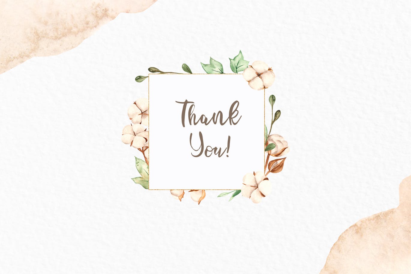 水彩棉花手绘剪贴画/花框/花环素材库精选设计素材 Watercolor cotton. Clipart, frames, wreaths插图(10)