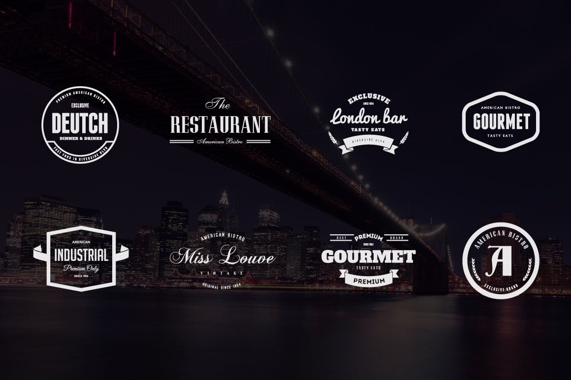 10款复古风格Logo&徽章设计模板v04 10 Vintage Logos & Badges Vol 4插图(2)