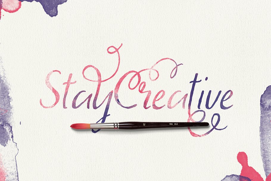 水彩笔画PS笔刷+水彩纹理 Watercolor Brushes + Bonus Textures!插图(4)