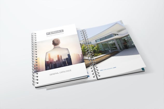 活页装订记事本/目录册样机 Spiral Bound Book / Catalogue Mockups 2插图(6)