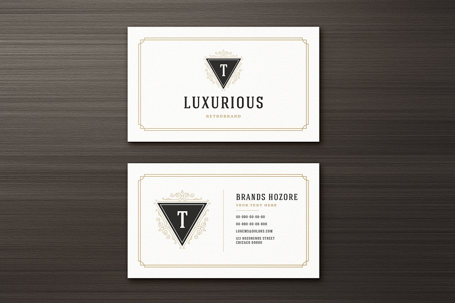 15款复古装饰风格企业名片设计模板 15 Ornaments Business Cards Bundle插图(4)