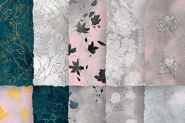 精致美感水彩花卉图案合集 Subtle Beauty Graphic Collection插图(8)