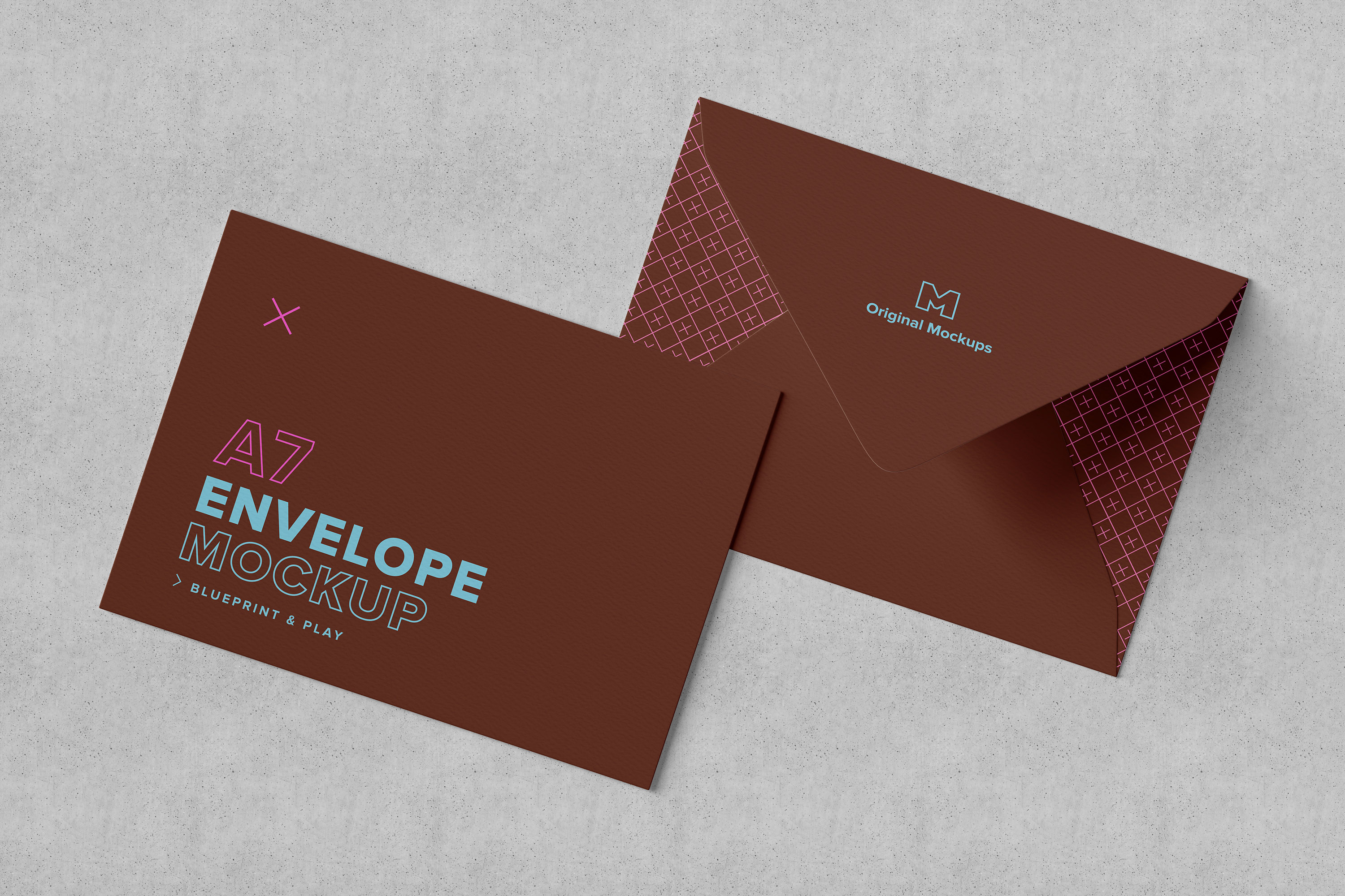A7尺寸大小信封设计样机模板 A7 Envelope Exterior Layout Mockup插图(5)
