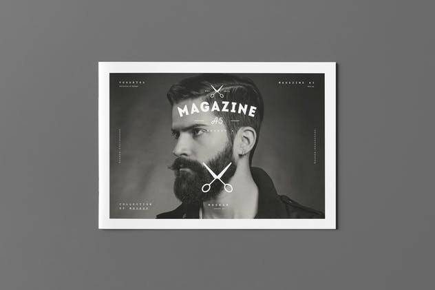 A5规格画册样机 A5 Horiozontal Brochure Mock-up插图(7)