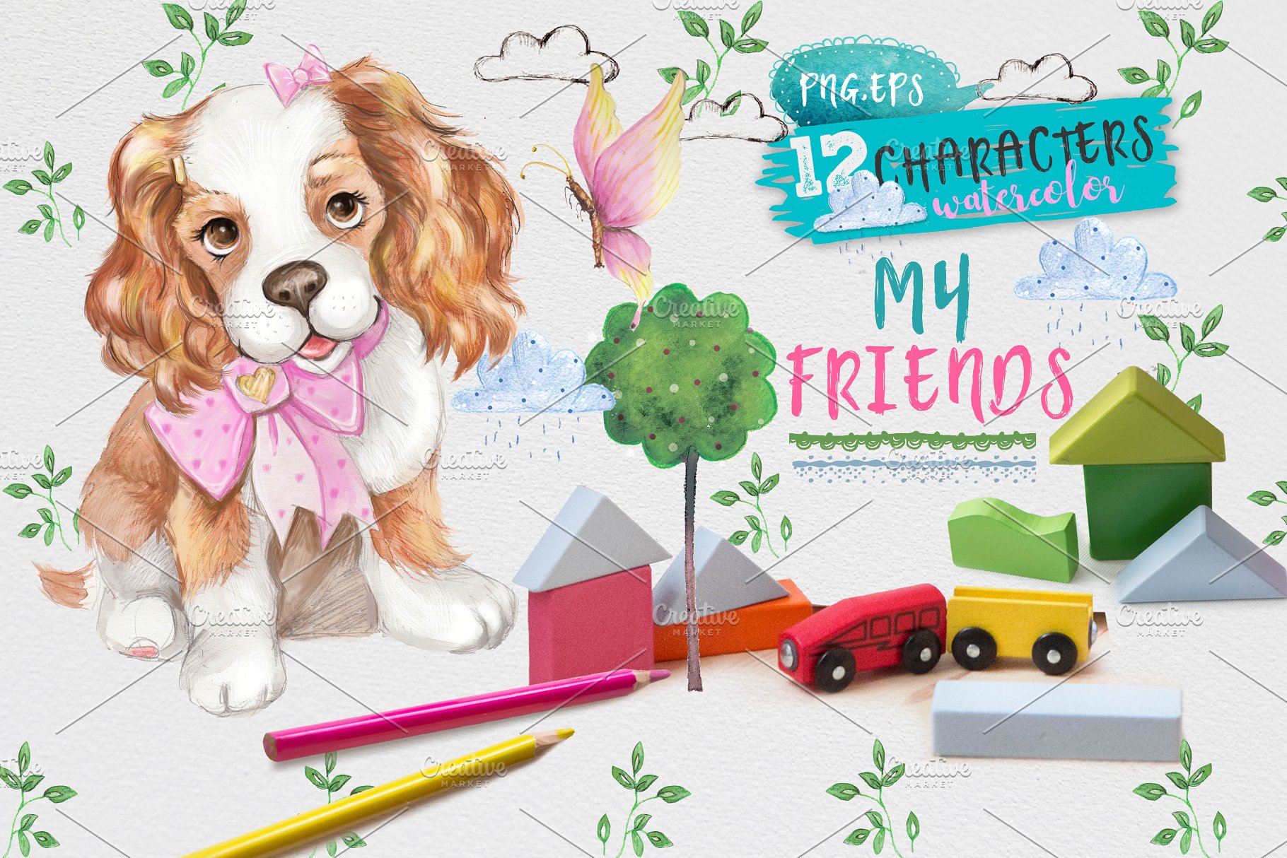 超级可爱儿童主题设计素材合集[2.24GB] FAIRY-TALE LAND插图(4)