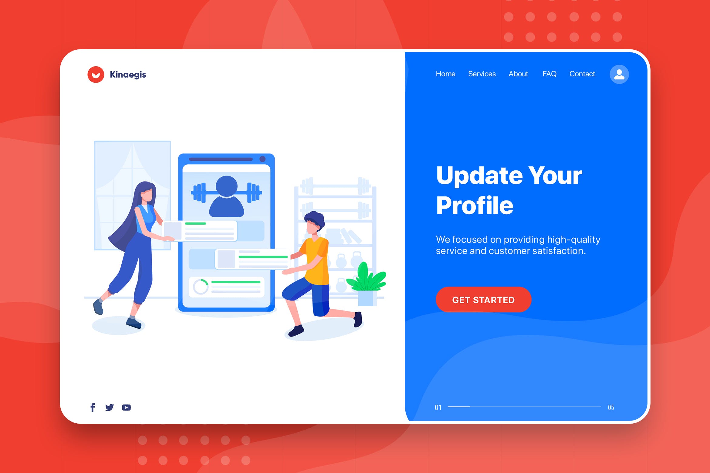 网站Banner&着陆页设计用户资料更新主题素材库精选概念插画素材 Update Your Profile – Banner & Landing Page插图