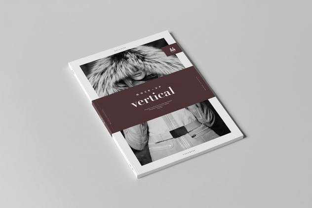 A4规格杂志设计样机模板 A4 Magazine Mock-up 3插图(1)